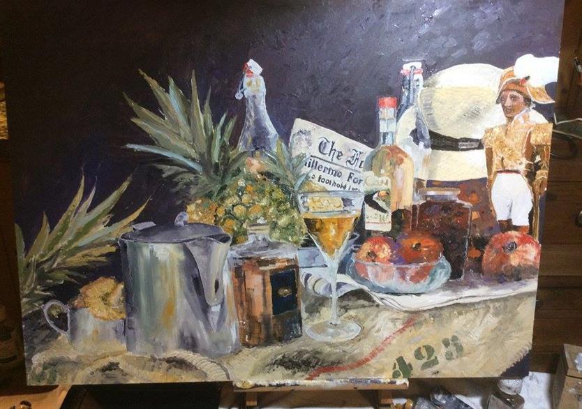 nature presque morte huile sur panneau 81/61. 470 euros