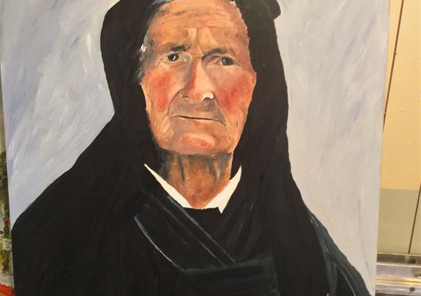 Mam goz. huile sur panneau 